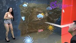 Follandose la chica de clima en vivo ( kevin white y Bianka Blue)